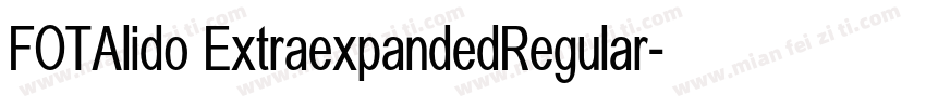 FOTAlido ExtraexpandedRegular字体转换